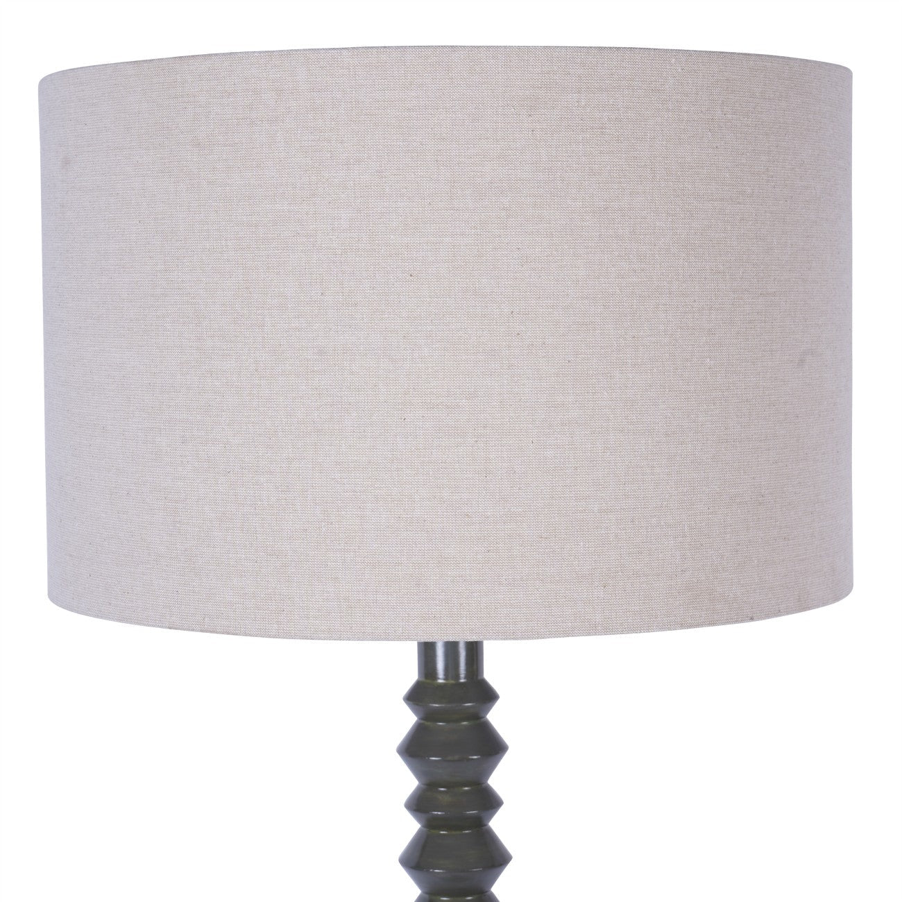 Olive Pillar Standard Lamp with Shade