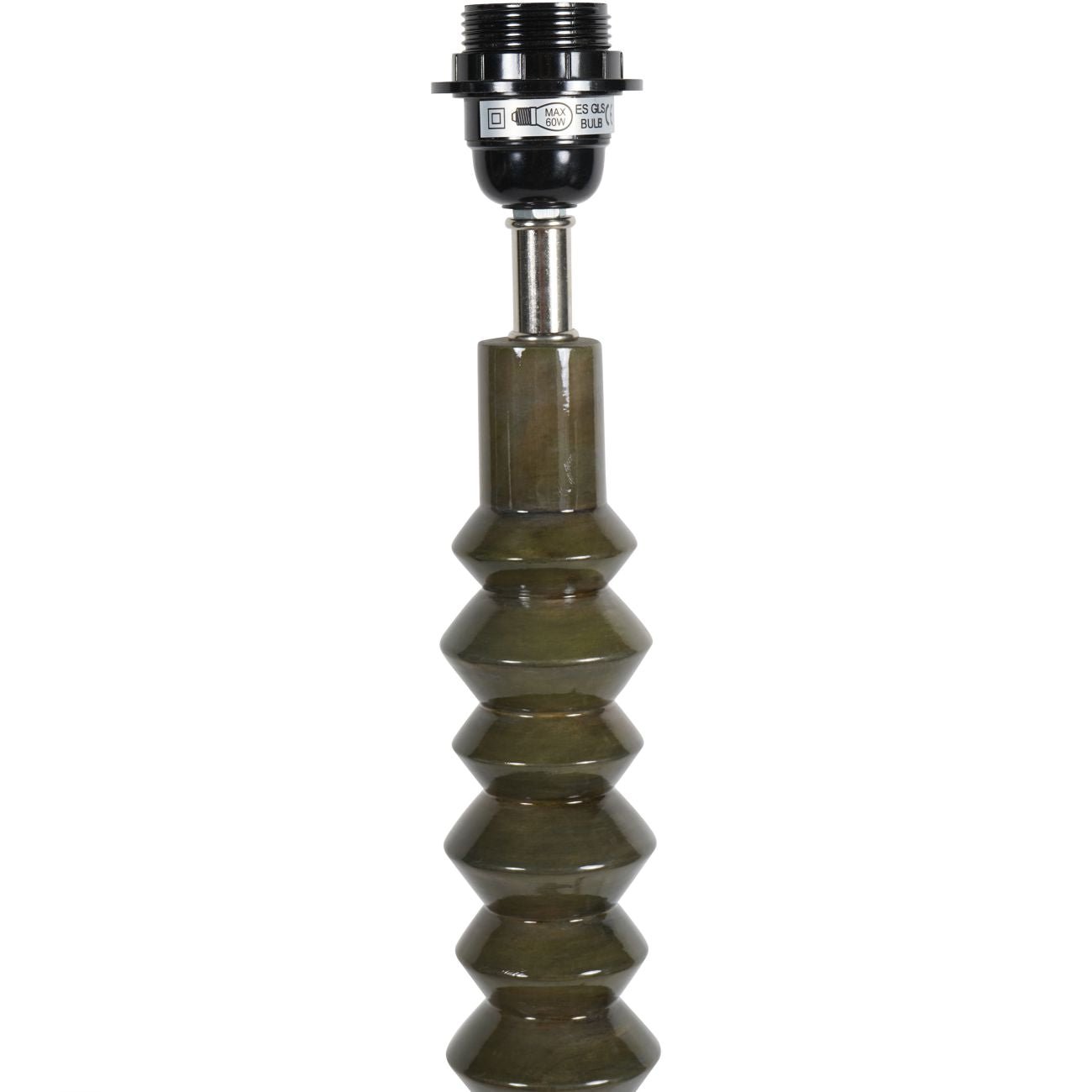 Olive Pillar Standard Lamp with Shade