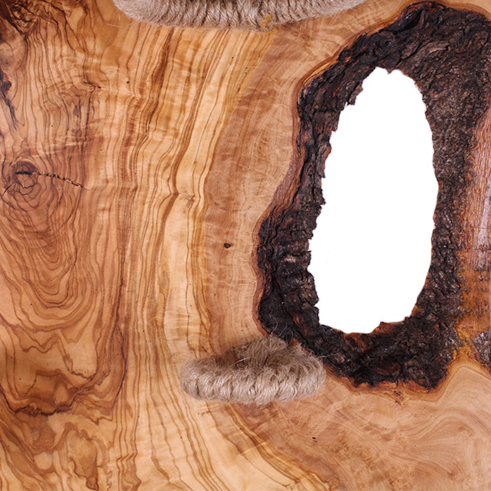 Olive Wood 3 Bottle Wine Holder