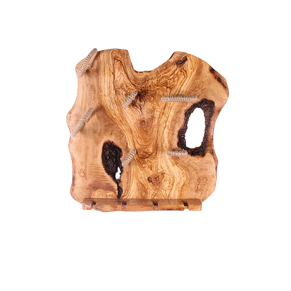 Olive Wood 3 Bottle Wine Holder