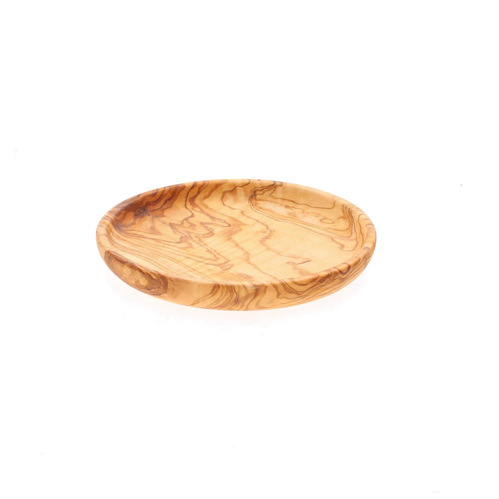 Olive Wood Round Plate, 20cm