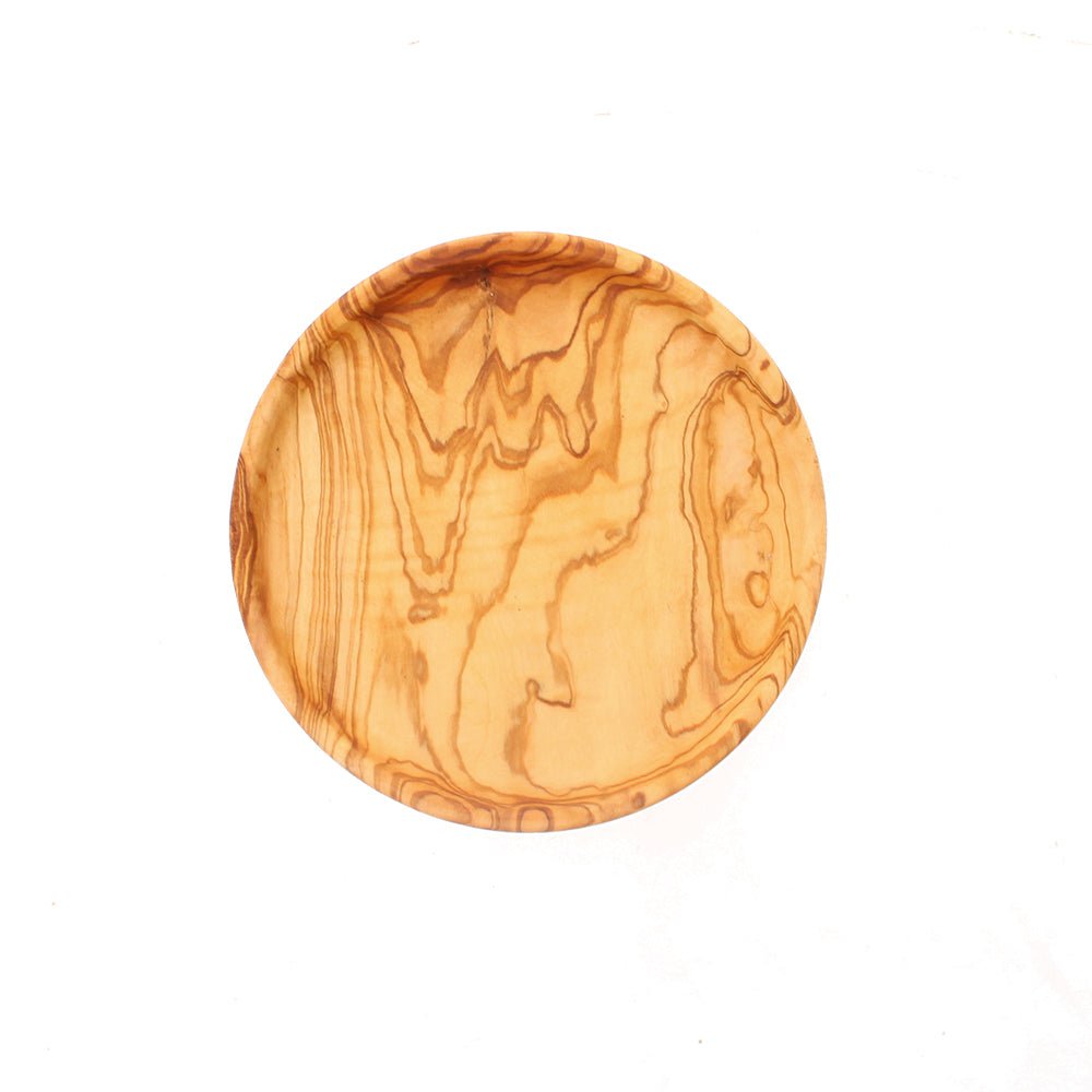 Olive Wood Round Plate, 20cm