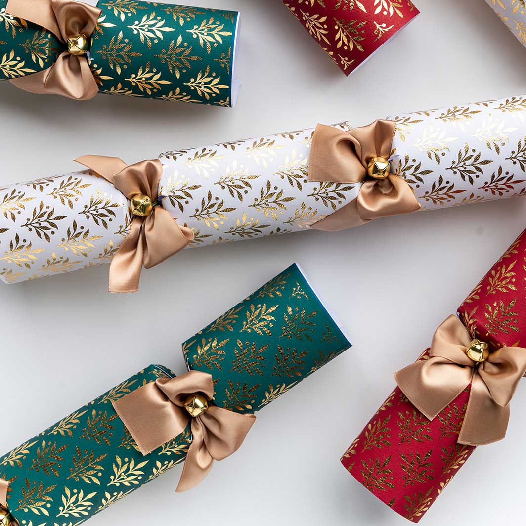 Opulent Damask Christmas Crackers, Pack of 6