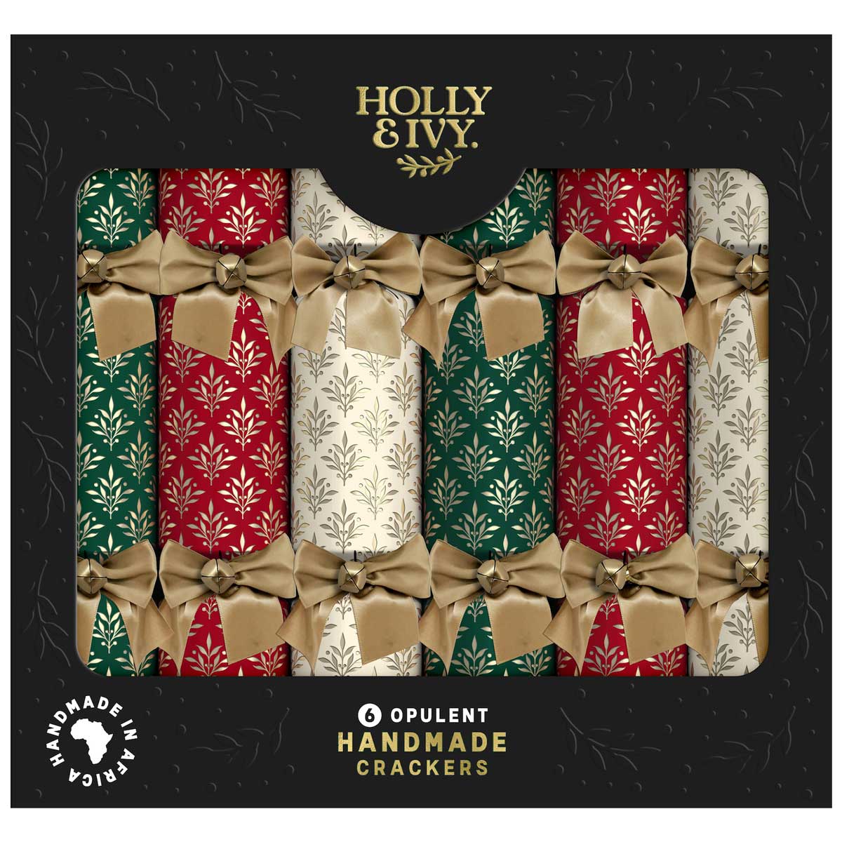 Opulent Damask Christmas Crackers, Pack of 6