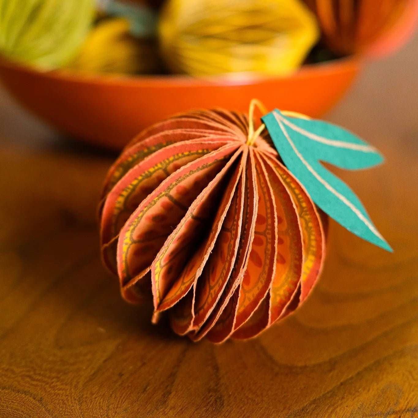 Orange Honeycomb Paper Decoration
