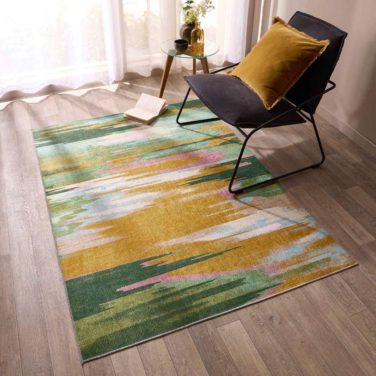 Origin Washable Rug Sedona Green/Ochre - Angela Reed -