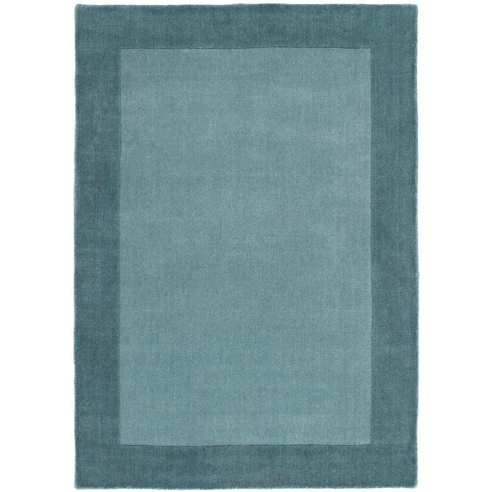 Origins Borders Rug, Duck Egg 120 x 170cm,160 x 230cm,200 x 290cm,67 x 200cm,80 x 150cm