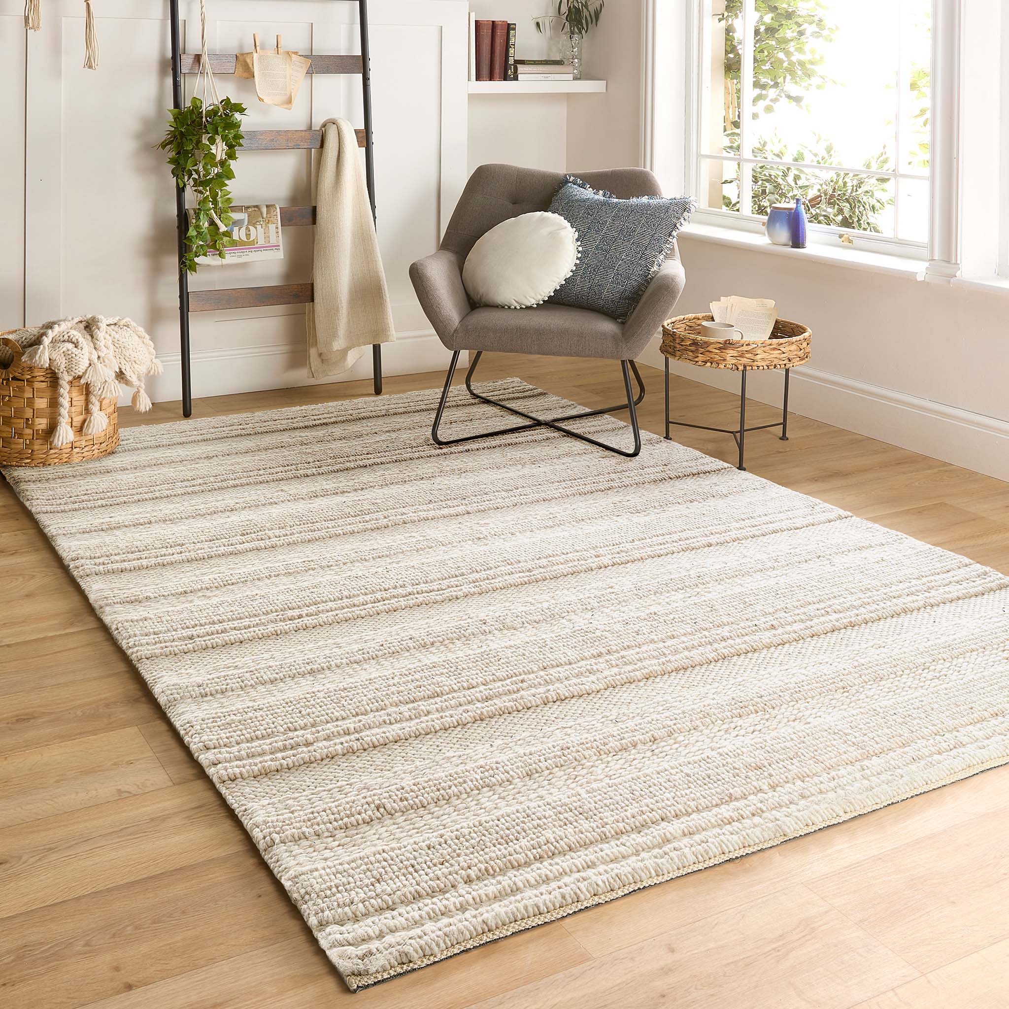 Origins Chunky Knit, Cream 120 x 170cm,160 x 230cm,67 x 200,80 x 150cm