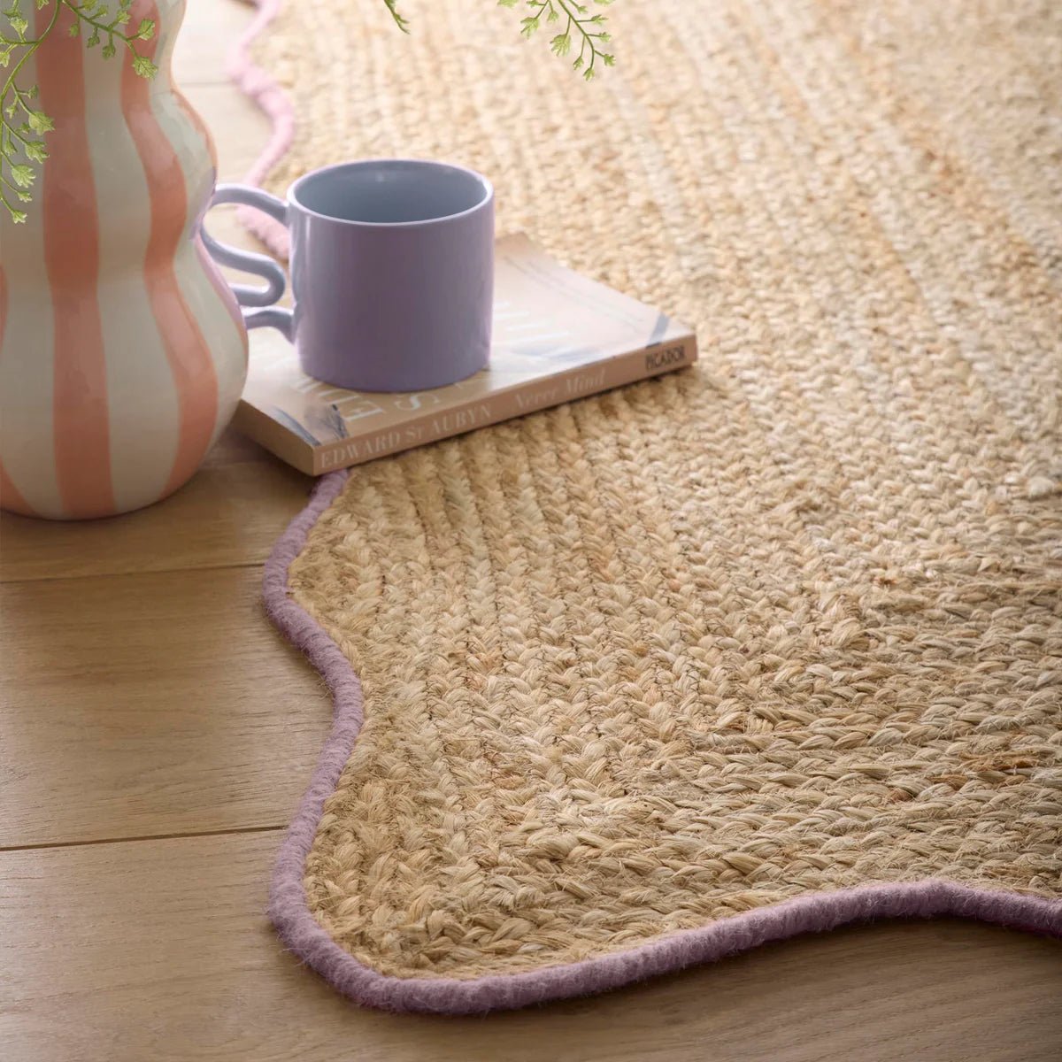Origins Jute Scalloped Edge Rug, Lilac - Angela Reed -