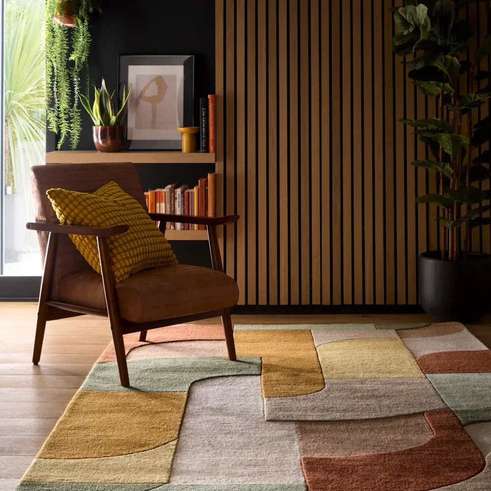 Origins Retro Deco Rug, Tan 120 x 170cm,160 x 230cm,200 x 300cm