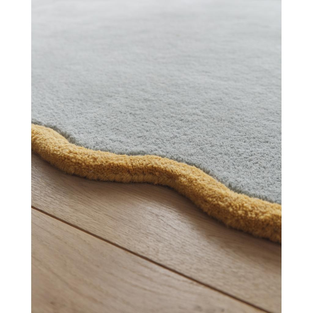 Origins Scalloped Elsie Rug, Duck Egg/Ochre 120 x 170cm,160 x 230cm,200 x 300cm