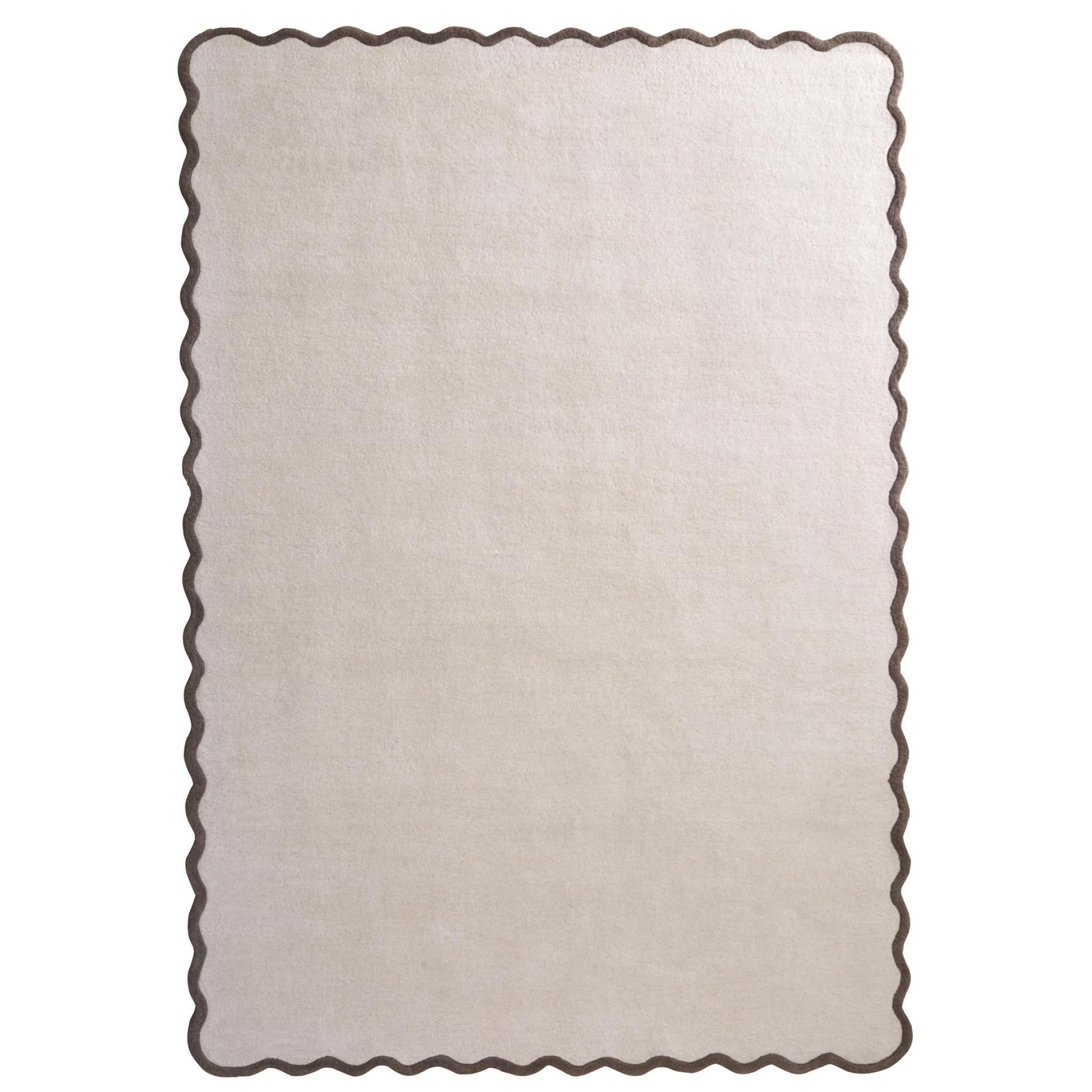 Origins Scalloped Elsie Rug, Natural/Brown 120 x 170cm,160 x 230cm,200 x 300cm