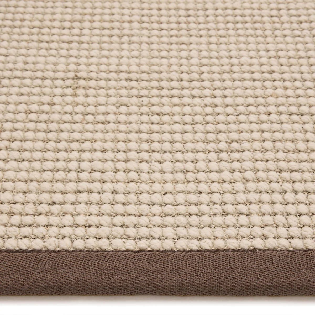 Origins Sisal Boucle Rug with Mocha Border 120 x 170cm,160 x 230cm,80 x 150cm,67 x 200cm runner