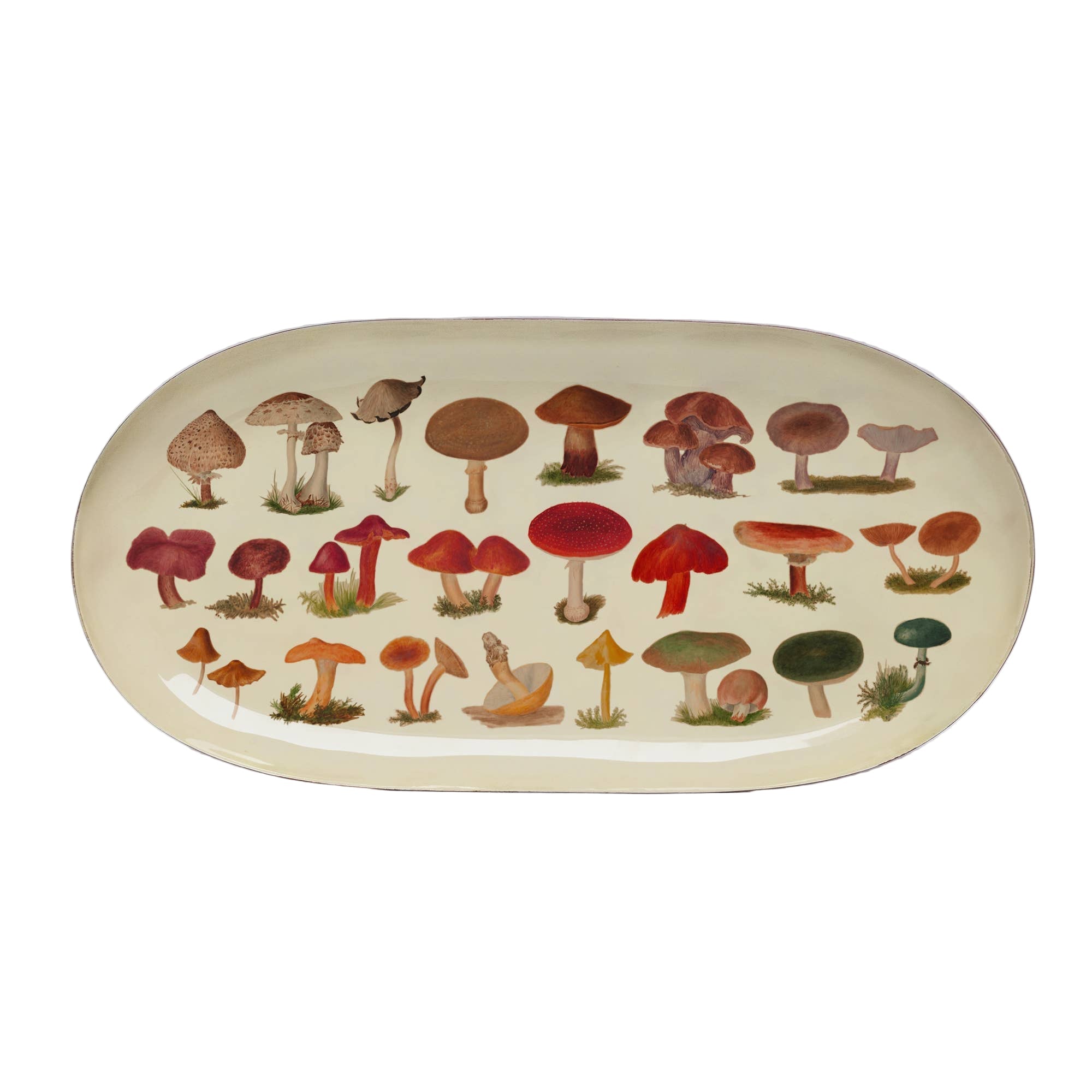 Oval Fungi Enamel Tray