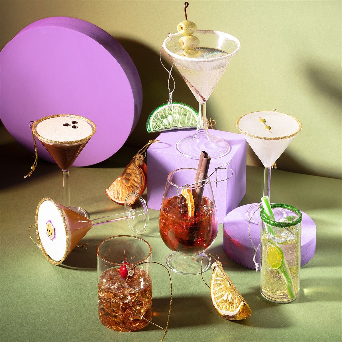Passion Fruit Martini Cocktail Hanging Decoration