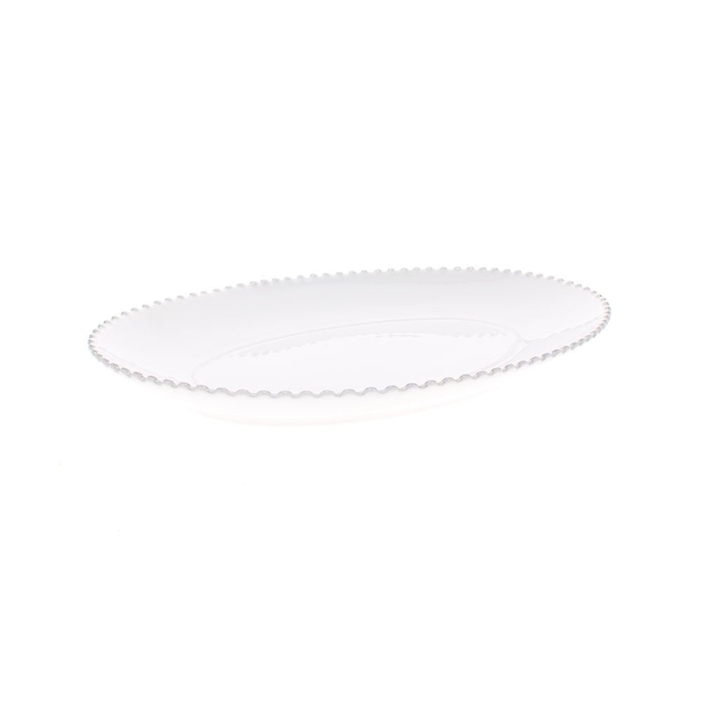 Pearl White Oval Platter