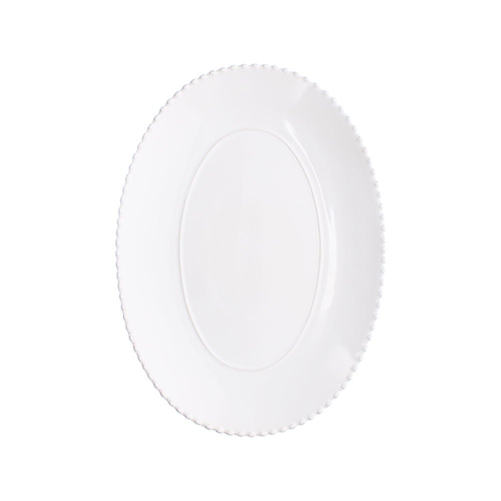 Pearl White Oval Platter