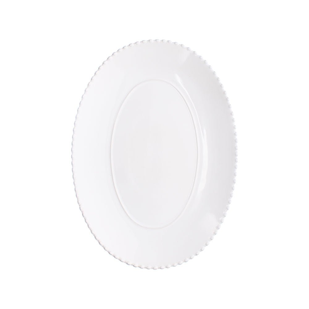 Pearl White Oval Platter - Angela Reed -