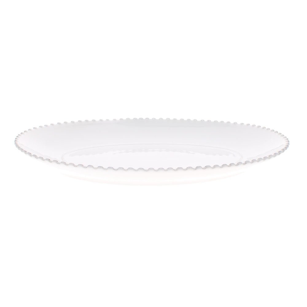Pearl White Oval Platter