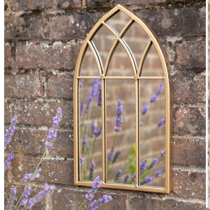 Petite Gothic Mirror, Gold