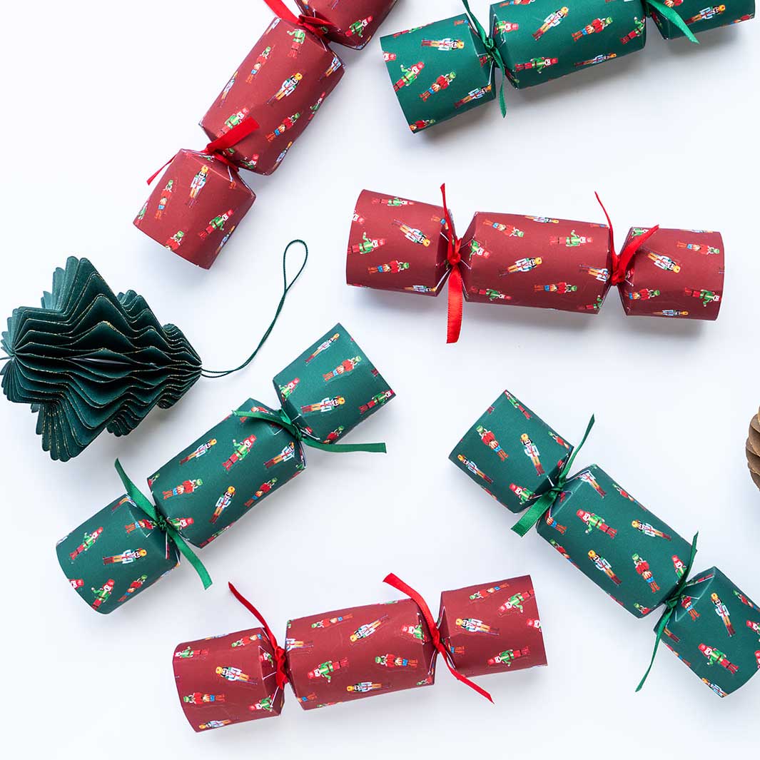 Petite Nutcracker Christmas Crackers, Pack of 6