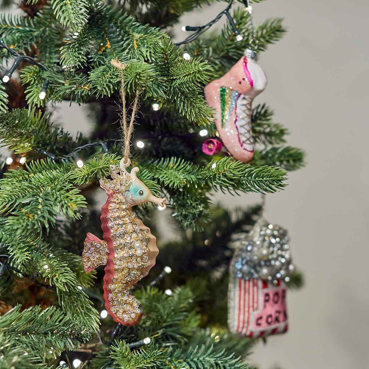 Pink Seahorse Shaped Bauble