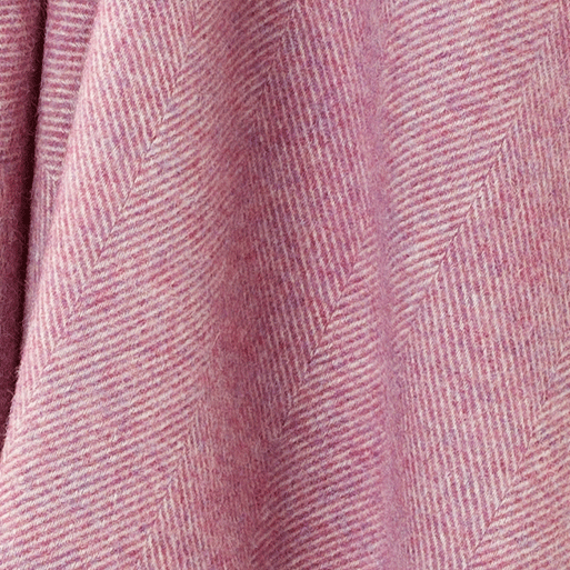 Pink Shetland Herringbone Throw by Bronte