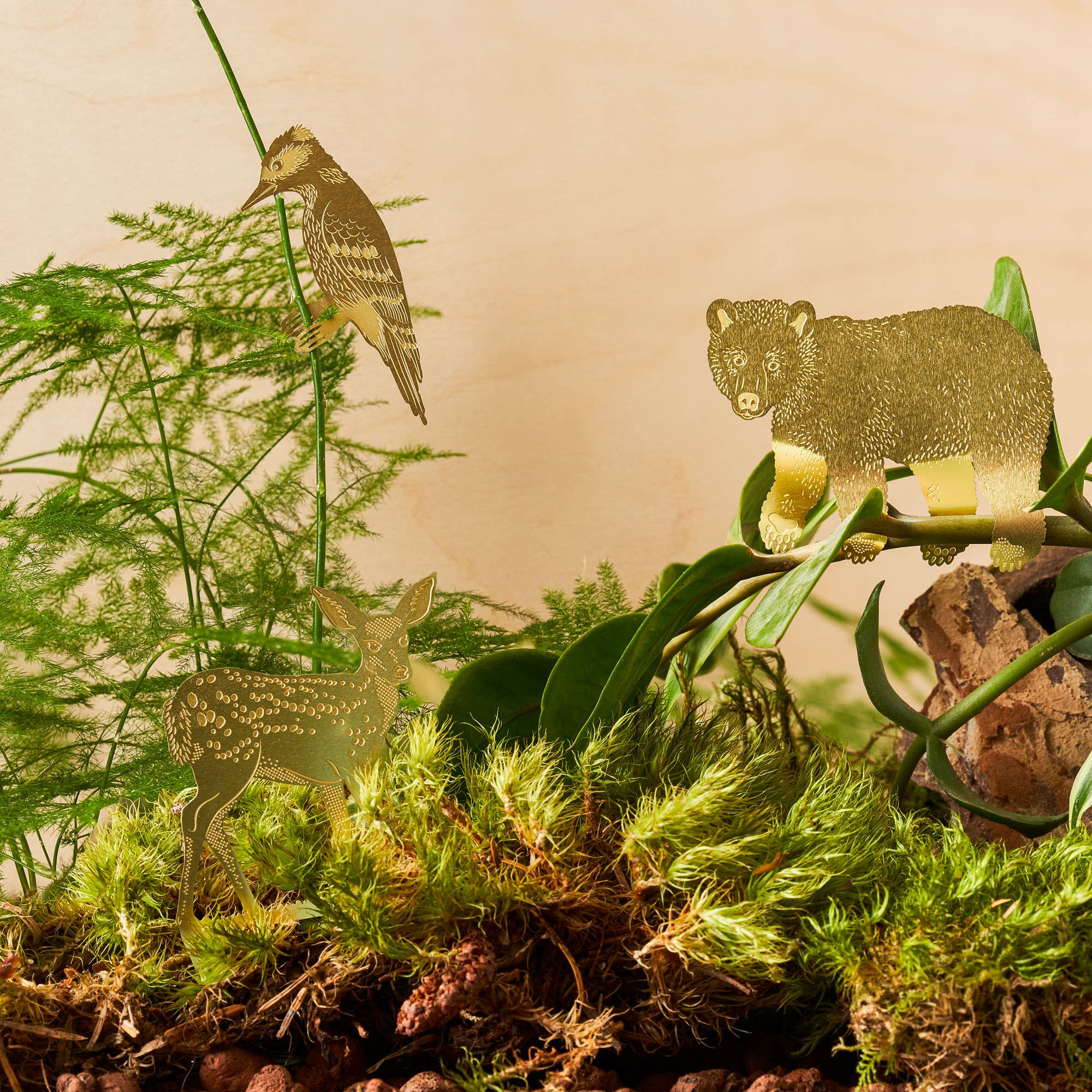 Plant Animal Woodpecker, Bird Houseplant Decoration