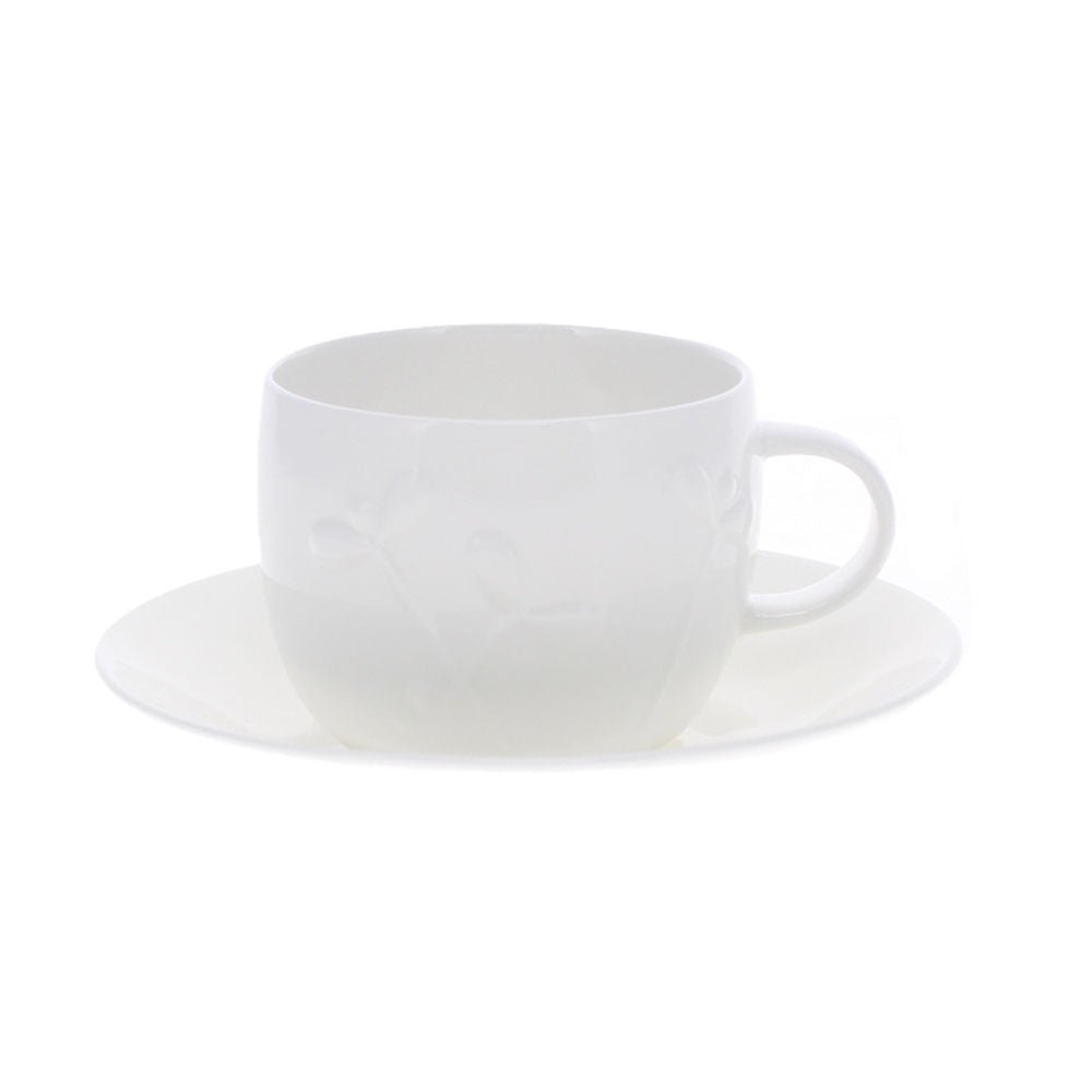 Plum Teacup and Saucer, Cress