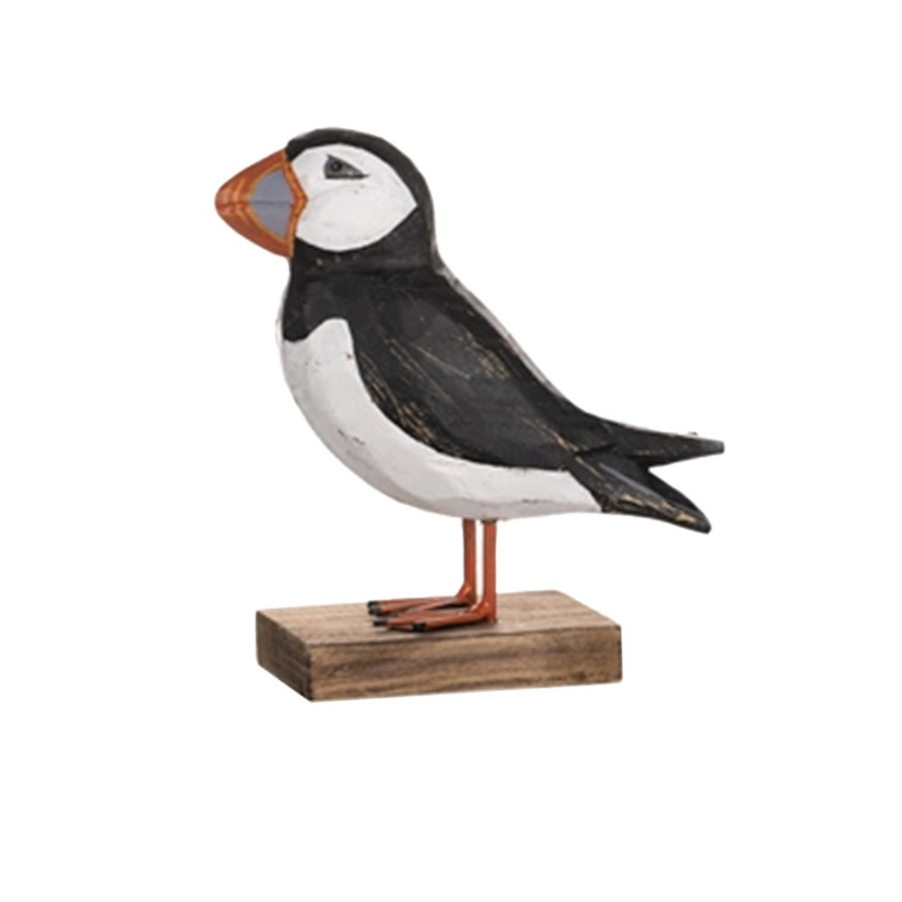 Puffin on a Wooden Block, Large - Angela Reed -