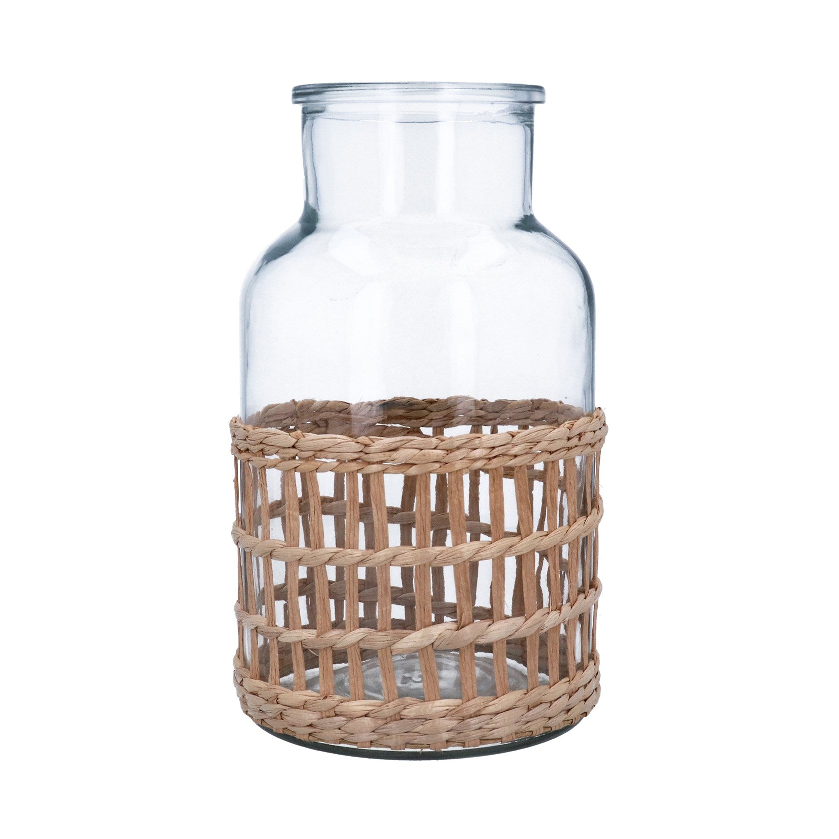 Rattan Glass Vase