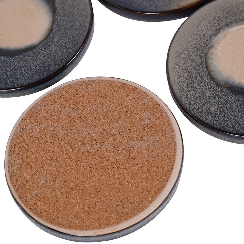 Reactive Glazed Medway Blue Coaster, Set of 4