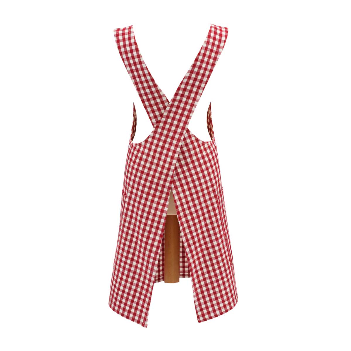 Red Gingham Cross-back Apron