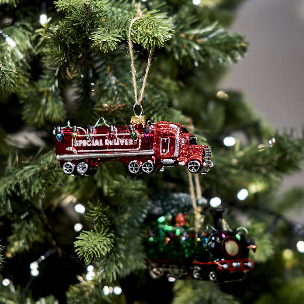 Red Truck Shaped Bauble