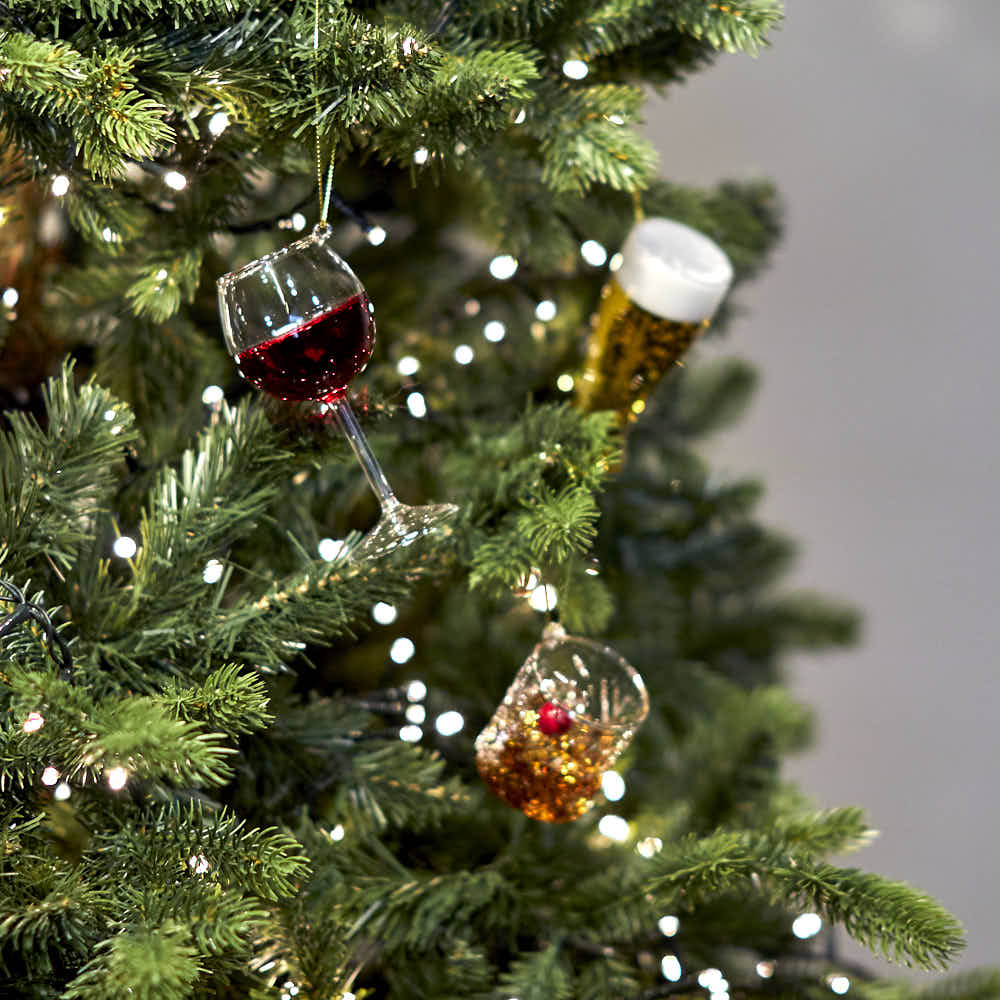 Red Wine Glass Bauble - Angela Reed - Christmas Decorations