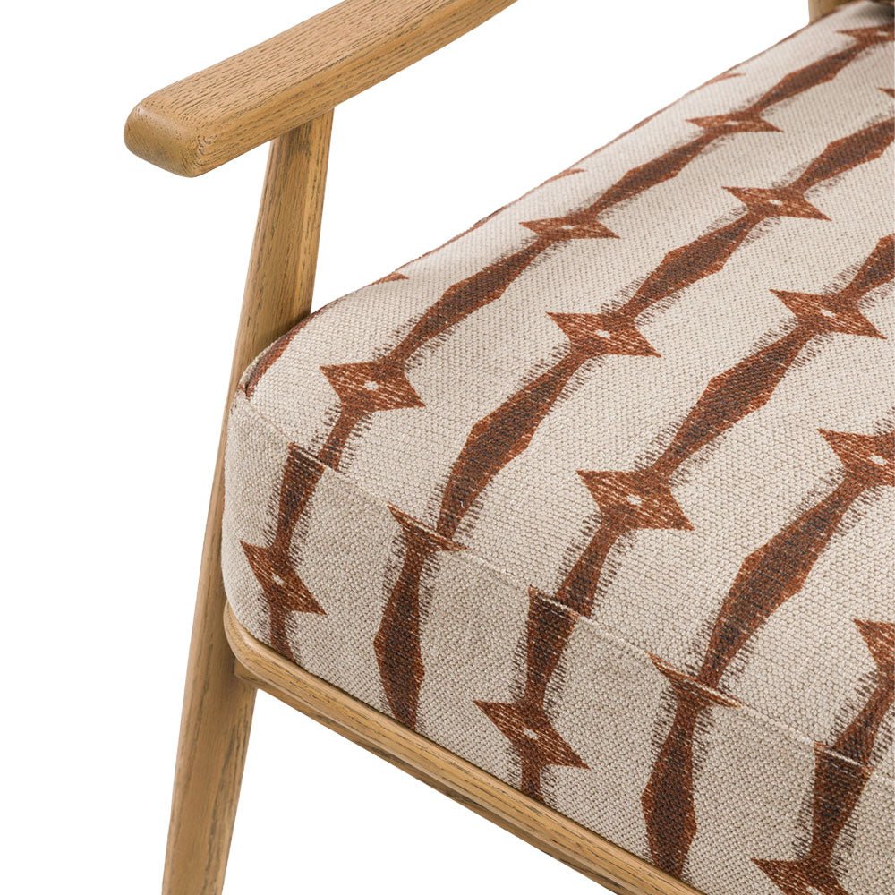 Reliant Armchair Indra Stripe,Zari Jacquard