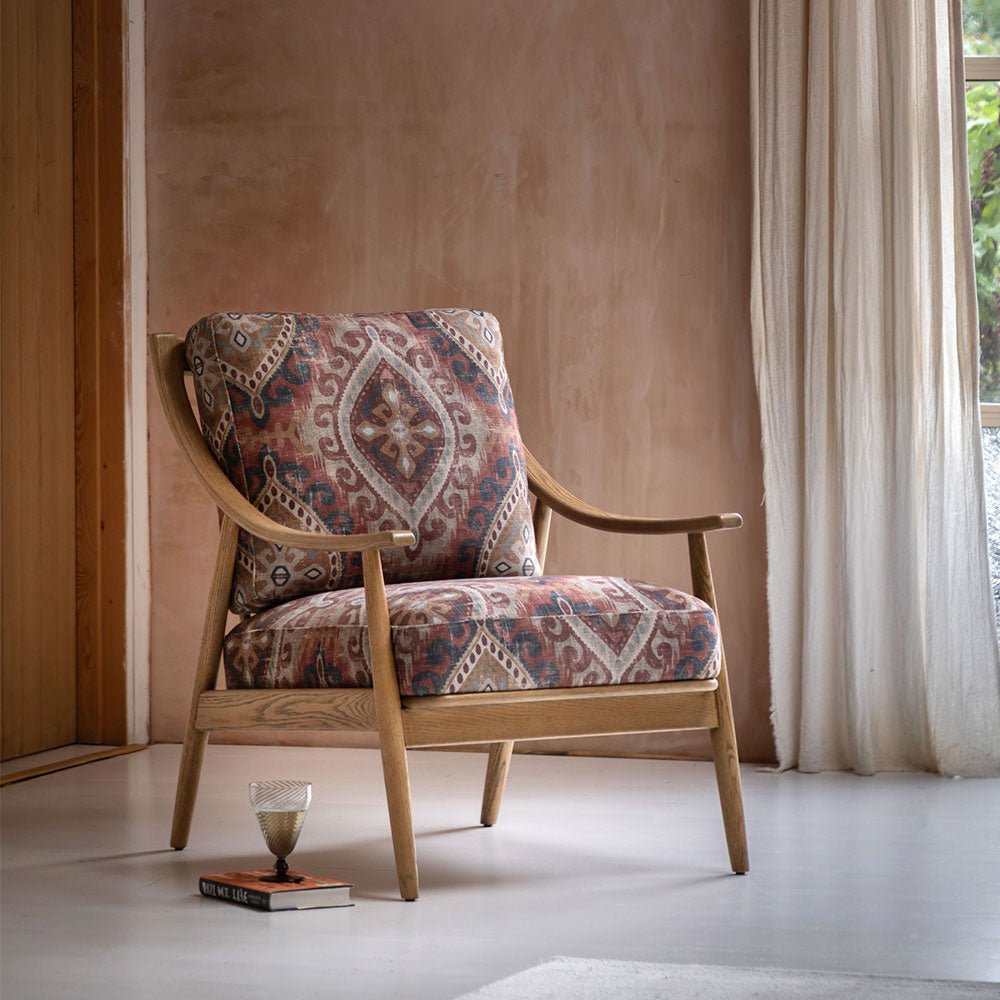 Reliant Armchair Indra Stripe,Zari Jacquard