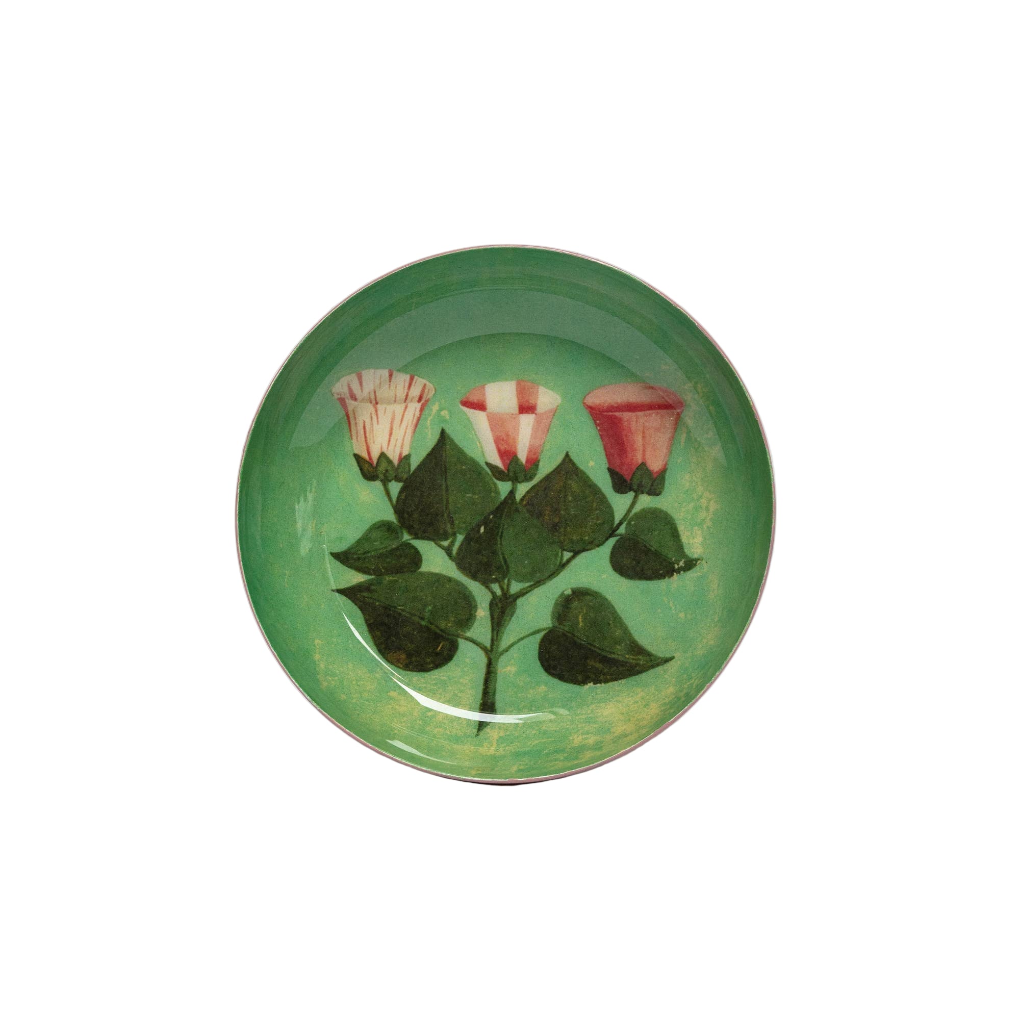Round Festival of Flowers Enamel Tray