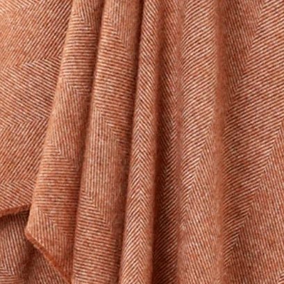 Rust Merino Herringbone Throw by Bronte