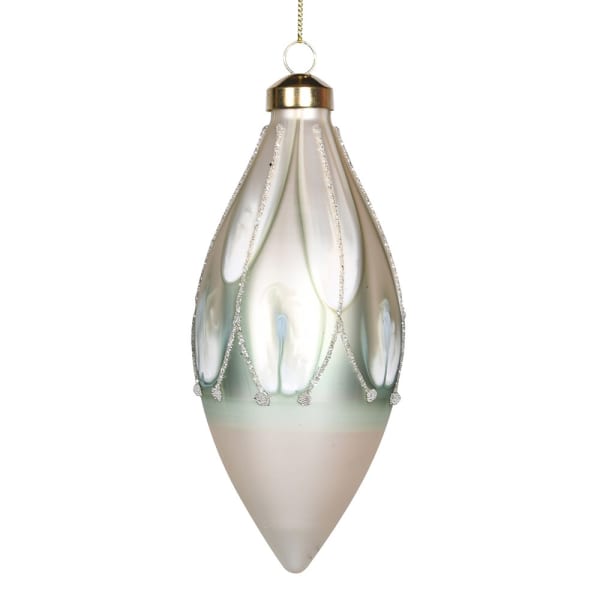 Sage Gold Glitter Finial