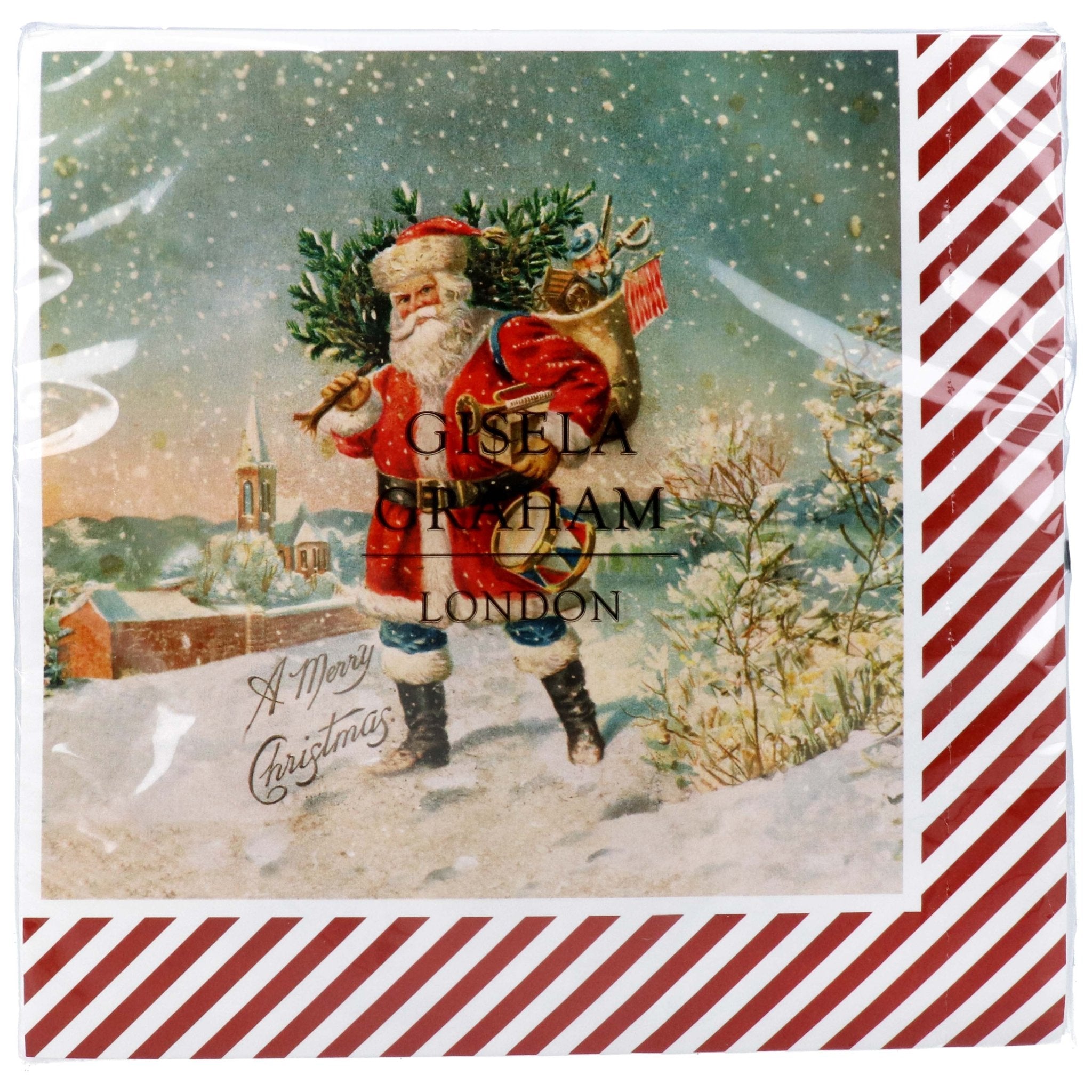 Santa Vintage Style Napkins, Pack of 20