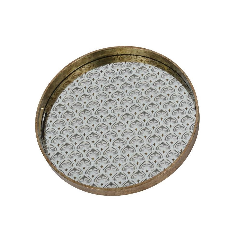 Scallop Antique Gold Tray, Large