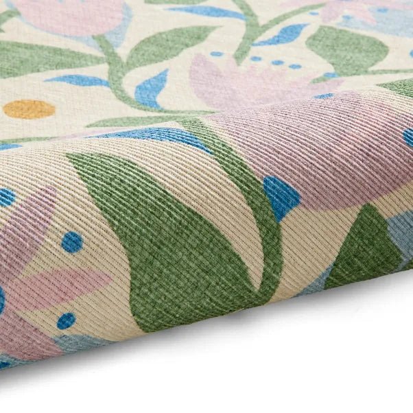 Scion Dancing Daisies Washable Rug, Juniper/Violet 76 x 150cm,120 x 170cm,152 x 230cm,185 x 290cm,61 x 230cm runner