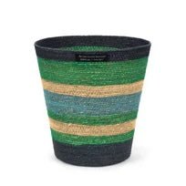 Seagrass Waste Paper Basket Beryl Midnight and Tropic