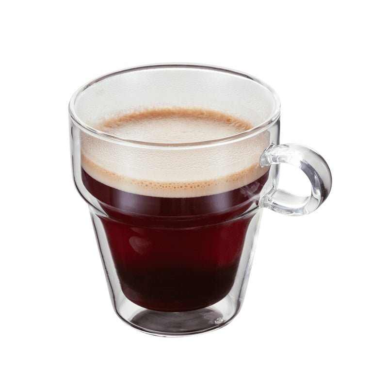 Set of 2 Glass Coffee Mugs Latte Glass Set 325ml,Grand Latte Macchiato Glass Set 320ml,Expresso Glass Set 75ml