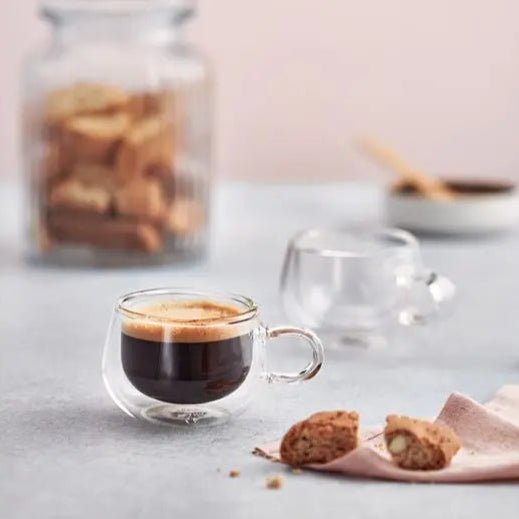 Set of 2 Glass Coffee Mugs Latte Glass Set 325ml,Grand Latte Macchiato Glass Set 320ml,Expresso Glass Set 75ml