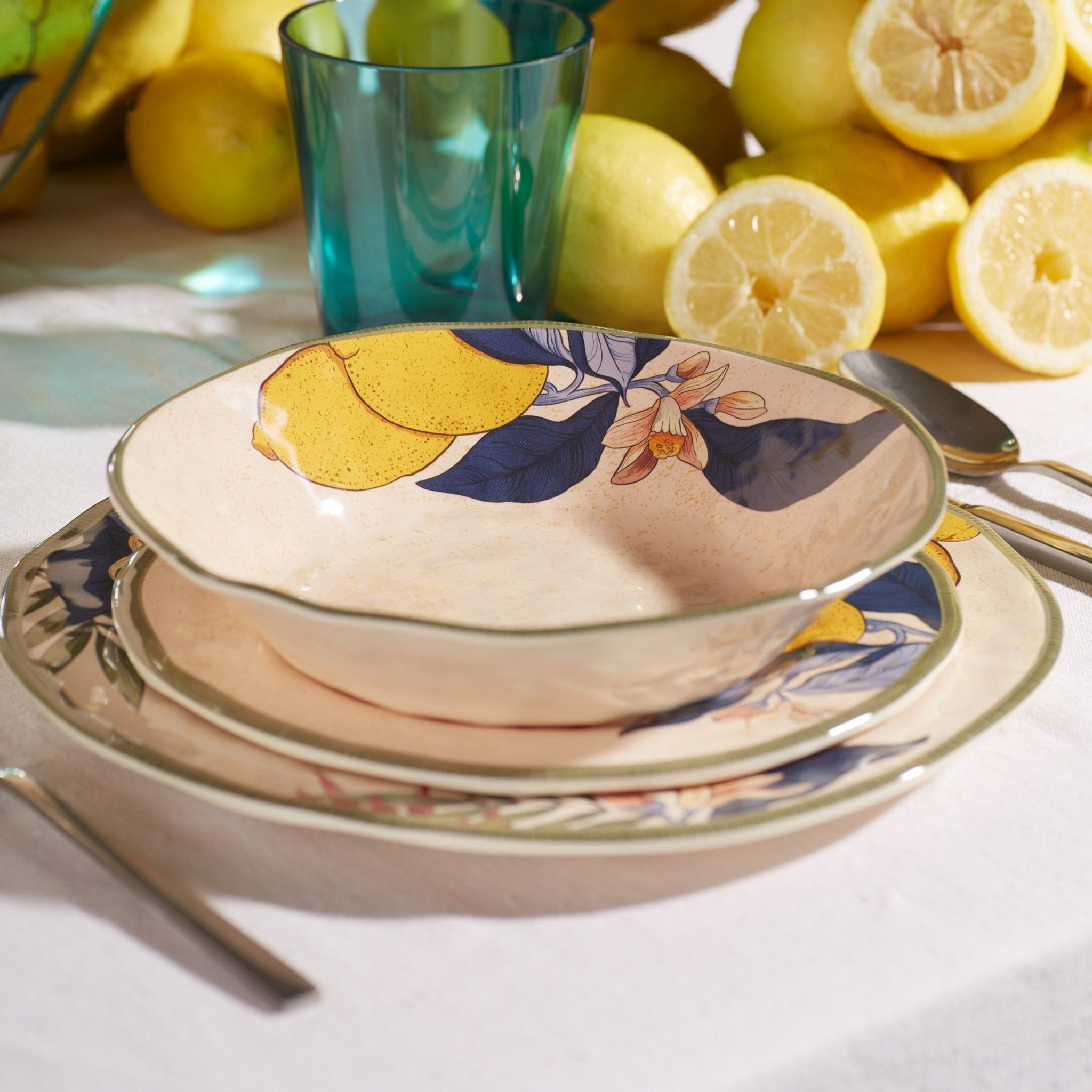 Set of 2 Lemon Dinner Plates