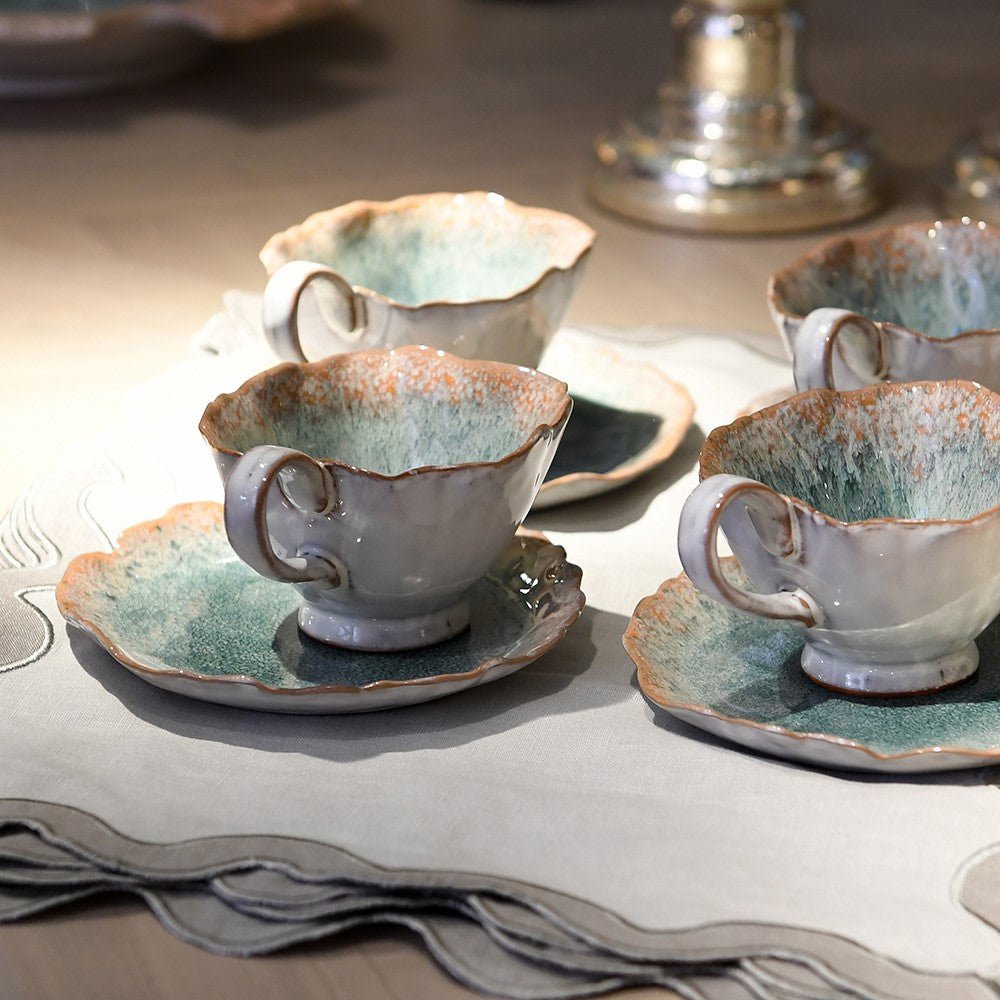 Set of 4 Blue Ombré Cup and Sauces