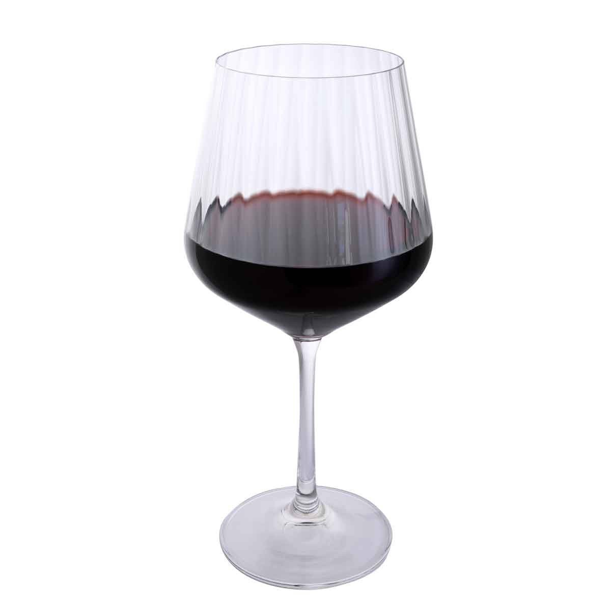 Set of 4 Dartington Cheers! Optic Goblet Wine Glasses