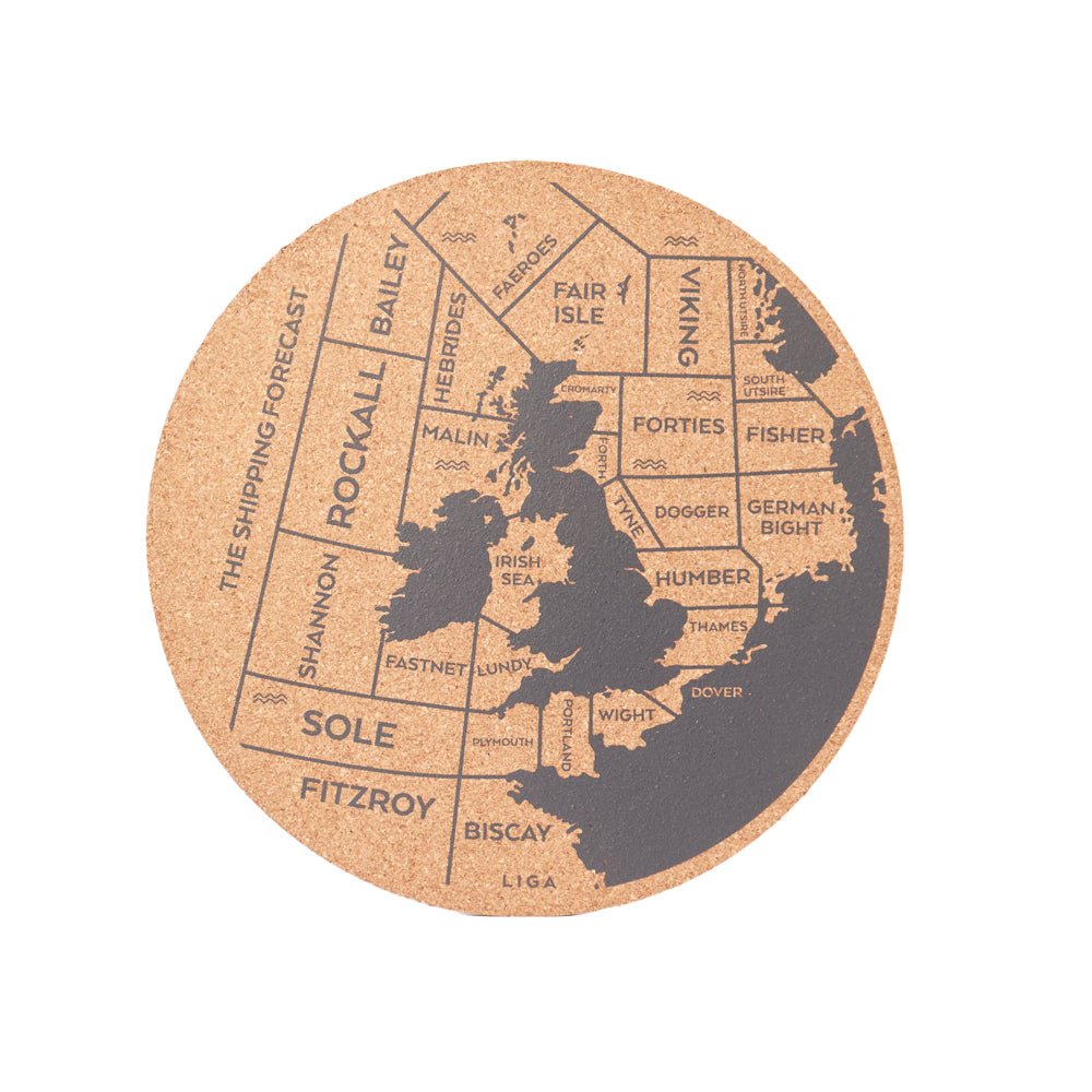 Shipping Forecast Cork Placemat, Set of 2